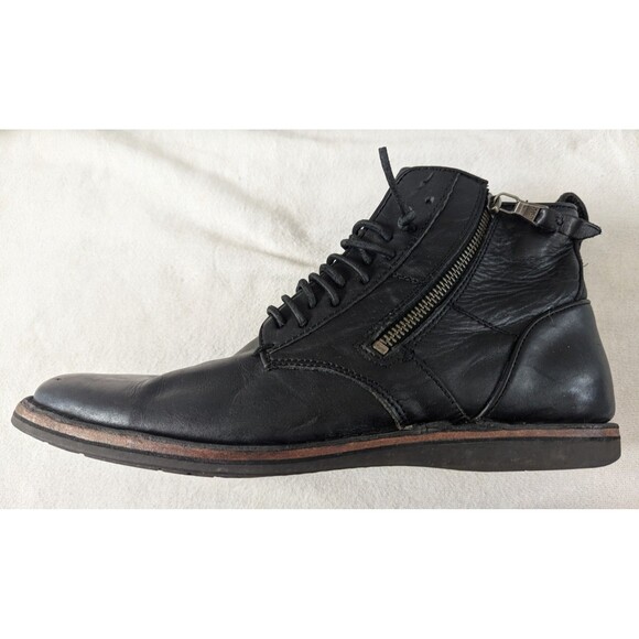 John Varvatos -Barrett Distressed - Combat Boots -Black -Men\'s - 8M -F1911P3B main image 10